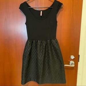 Gorgeous cap sleeve shimmery polka dot cocktail dress